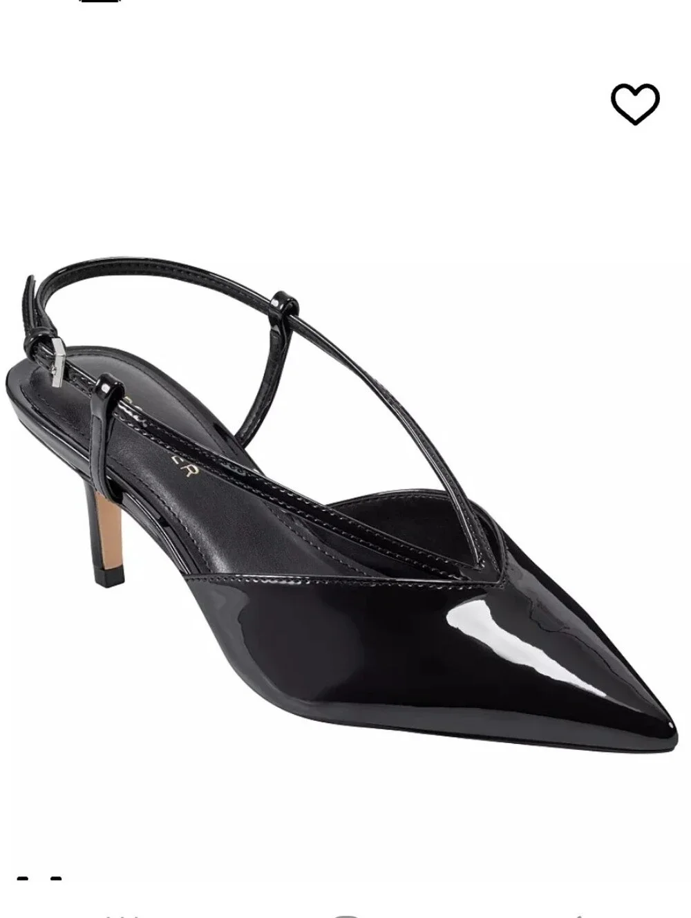 Marc Fisher 6.5 Black Patten Leather Kitten Heals